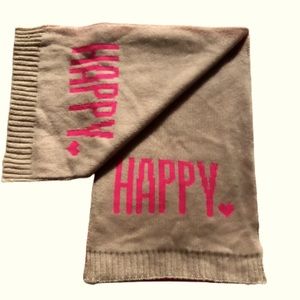 Cozy reversible “Happy” scarf